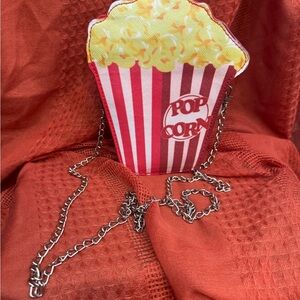 Popcorn Design Novelty Bag with Chain Strap